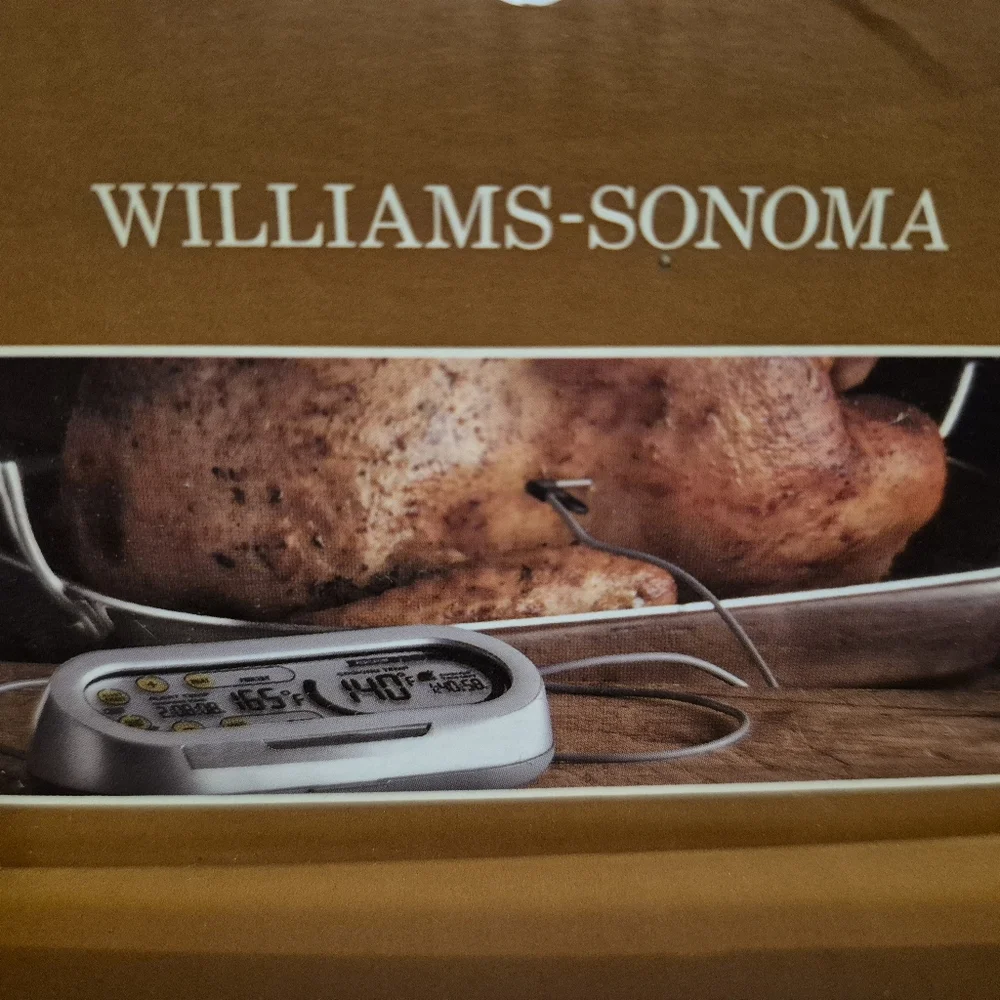 Williams Sonoma Digital Roasting Thermometer - White and Silver